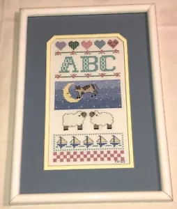 ABC BABY KINDERZIMMER GERAHMTES MUSTERBILD, KUH ÜBER MOND, 10 MAL 14 - Bild 1 von 6