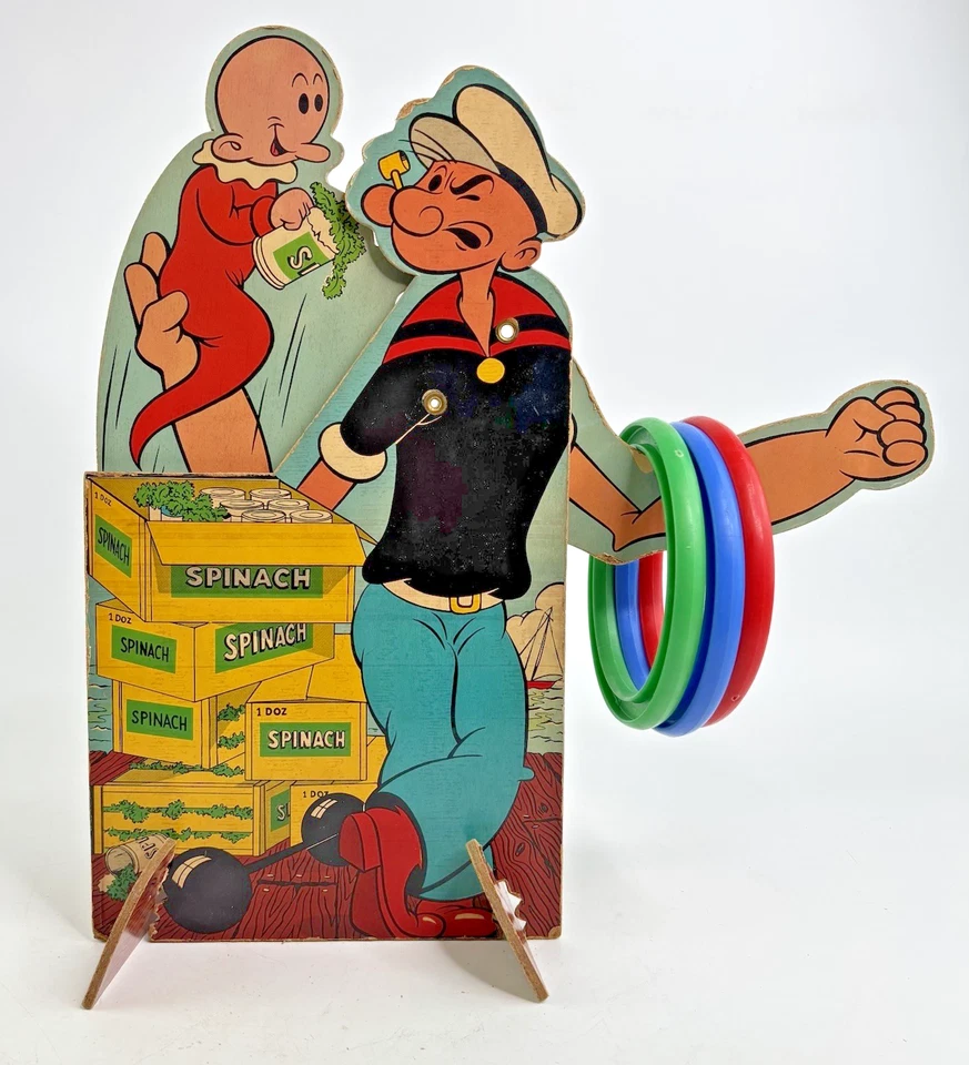 1957 Popeye & Sweet Pea Ring Toss Target Game Transogram Co. King Features - Image 1 of 4