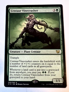 MTG Magic The Gathering Commander 2015 Centaur Vinecrasher Rare LP - Picture 1 of 2