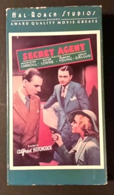 Alfred Hitchcock The Secret Agent VHS VCR Tape Movie NR Used Foto 1 de 4