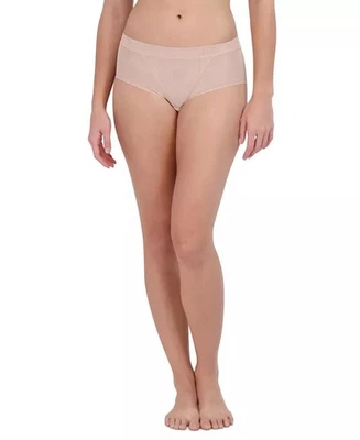 Ropa interior corta Steve Madden para mujer de malla, mezcla de nailon con polvo de rosa, grande Foto 1 de 4