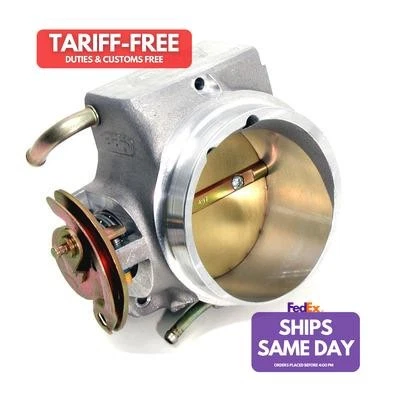 Bbk 17090, un cuerpo de acelerador de aluminio natural para GM 85 MM - LS1 con cable estilo T Foto 1 de 4