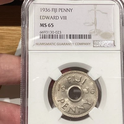 Fiji 1 Penny 1936 Edward VIII NGC MS 65 - Image 1 of 3