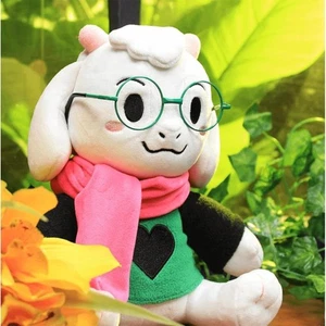 Deltarune Ralsei Green Fur Glasses Plush With No Hat & Scarf Fashion Plush Toy - Picture 1 of 14