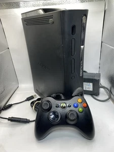 Xbox 360 Elite 120GB Black Console Tested Working Complete W Controller + Cords - Picture 1 of 7
