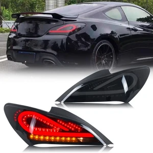LED Tail Lights for Hyundai Genesis Coupe 2010-2016 Black GT Rear Lamps Assembly - Picture 1 of 5