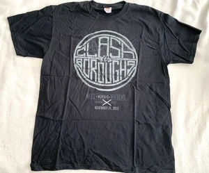 BROOKLYN NETS NY KNICKS SHIRT SGA LARGE BASKETBALL CLASH OF BOROUGHS BLACK TEE - Picture 1 of 6