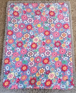 Patagonia Throw Kids Adults Floral Synchilla Print Retro Fleece Blanket Rare - Picture 1 of 6