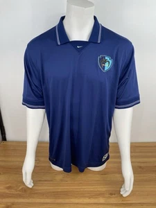 Tampa Bay Mutiny Nike Men’s MLS Soccer Training Jersey XL Blue 1990’S Vtg Logo - Picture 1 of 15