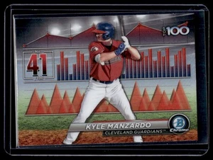 2024 Bowman Chrome 2024 Top 100 Kyle Manzardo Cleveland Guardians #BTP-41 - Picture 1 of 2