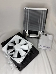 NZXT T120 120mm CPU Air Cooler Fan with Heatsink - White NEW Open Box Read Disc - Afbeelding 1 van 9