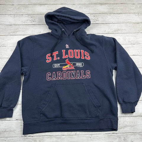 St. Louis Cardinals SweatShirt Mens XL Baseball Gear for Sports Hoodie Blue Cover
