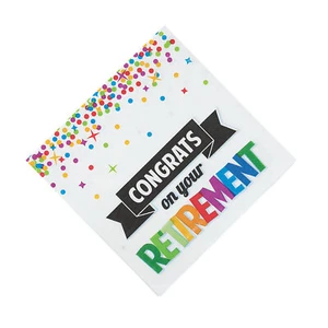 Retirement Luncheon Napkin - Party Supplies - 16 Pieces - Picture 1 of 1