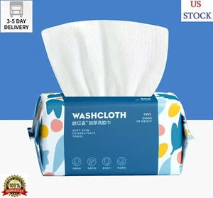 100 Count Disposable Face Towel,Thickening Ultra Soft Washcloths,Facial Cotton T - Picture 1 of 9
