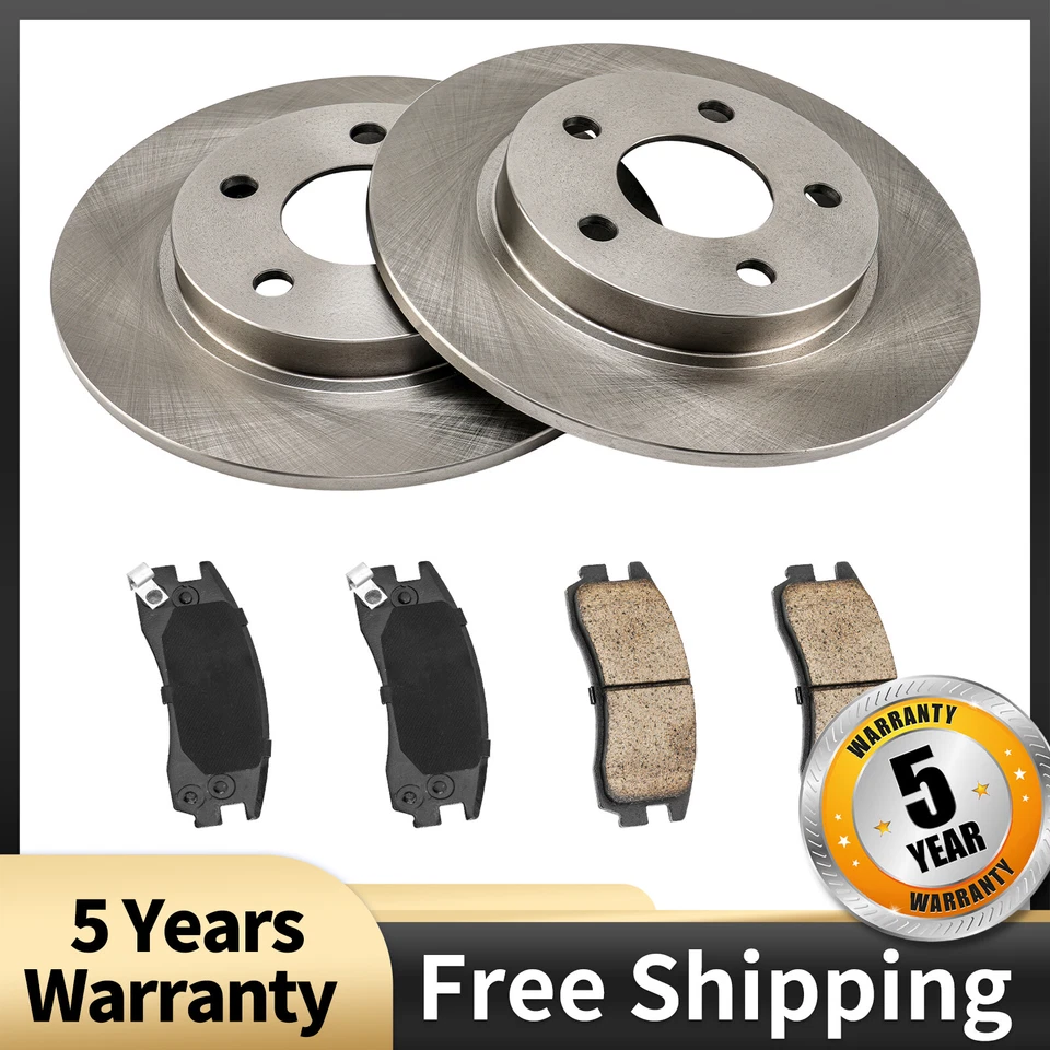 Rotores traseros y pastillas de freno de cerámica para Buick Lesabre Pontiac Bonneville 2000-2005 Foto 1 de 4