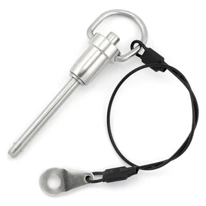 Stainless Steel 5mm Quick Release Ball Lock Pin 40mm Length Usable Security Bolt - Picture 1 of 5