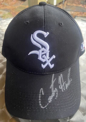 CHAPÉU DE BEISEBOL COURTNEY HAWKINS White Sox Throwback autografado autografado - Imagem 1 de 2