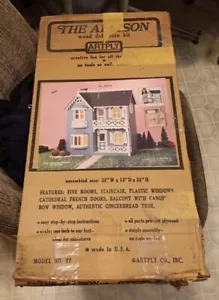 Vintage 1983 THE ALLISON Wood Dollhouse Kit No.77 By Artply Wooden Build USA  - Picture 1 of 5