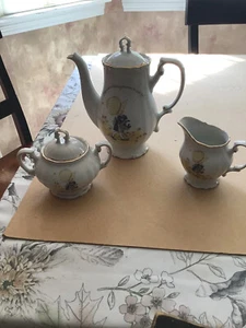 1973 Holly Hobbie 3 Piece Ceramic Tea Set W Gold Trim World Wide Arts, Inc Japan - Picture 1 of 12