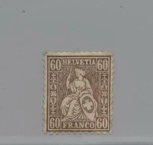 Switzerland 1863 Helvetia 60C. Bronze New Linguellato MH Diena N2139 - Picture 1 of 2