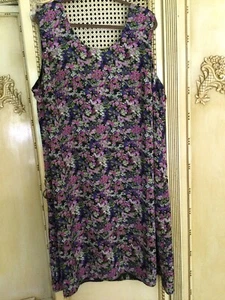 Women Polyester reversible Dress purple pink green lilac black Size XXL ? - Picture 1 of 23