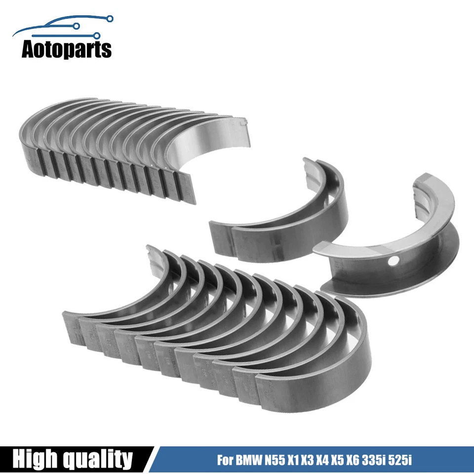 Juego de cojinetes de varilla principal del cigüeñal del motor de 3,0 L para BMW X1 X3 X4 X5 X6 tamaño estándar Foto 1 de 4