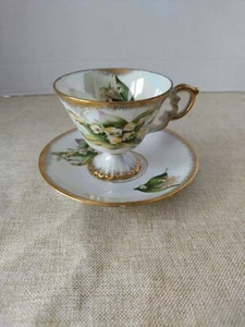 Vintage Sterling China Lily of the Valley Pattern Cup & Saucer Japan - Picture 1 of 11