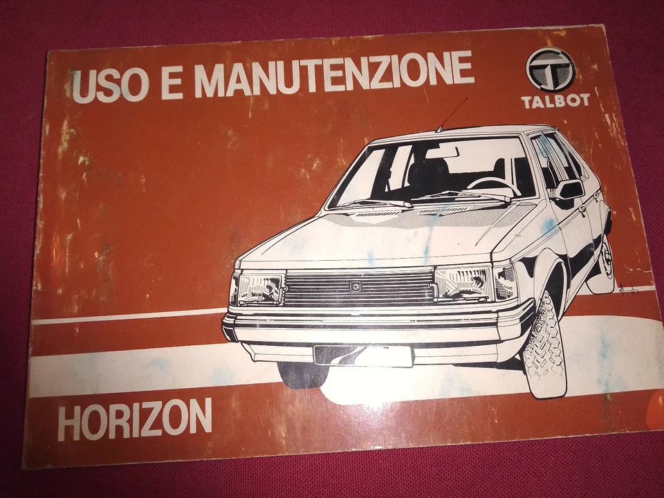 TALBOT HORIZON: MANUALE libretto USO E MANUTENZIONE - Immagine 1 di 1