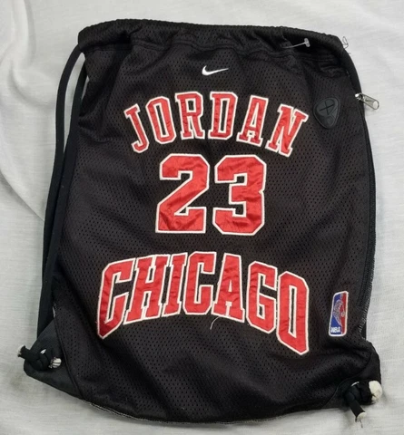 Vintage Michael Jordan Chicago Bulls Nike Flight Shoe Bag Napsack  Vtg 80's 90's Cover