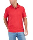 Club Room Men's Island Short Sleeve Polo Shirt  Red Medium