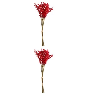 2 Pack Decorations Simulation Small Berry Bouquet Christmas Tree - Picture 1 of 12