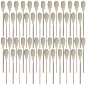 Set Of 50 12 Inch Long Wooden Spoons For Cooking Kitchen Wooden Spoons For Craft - Picture 1 of 7