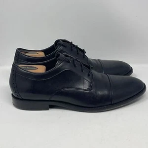 Cole Haan Harrison Derby Shoes Mens 11.5 M Black Leather Cap Toe Dress Lace Up - Picture 1 of 19