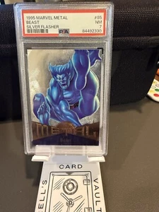 1995 Fleer Marvel Metal Silver Flasher #85 Beast PSA 7 - Picture 1 of 2