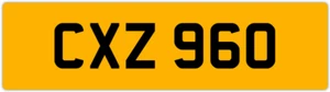CXZ 960 C 3x3 DATELESS PRIVATE NUMBER PLATE CAM COL CHRIS CHAS CHARLIE CAL CON - Picture 1 of 1