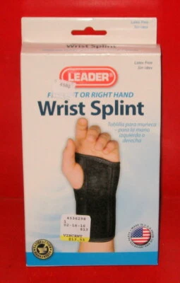 Leader Wrist Splint Neoprene Reversible One Size New - Image 1 of 2