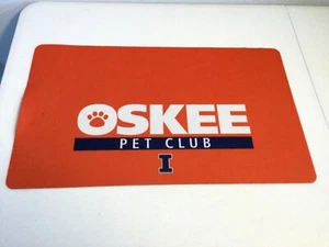 OSKEE Pet Club Illinois Illini Orange Pet Food/Water Mat. 19.5” X 11.75”. NEW. - Picture 1 of 4