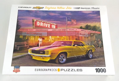 1969 雪佛兰科迈罗拼图 Z28 1000 件拼图 Daytona 黄色 Zeta 密封 — 第 1/4 张图片