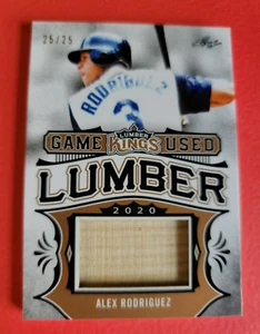 ALEX RODRIGUEZ JUMBO GAME USED BAT CARD #d25/25 2020 LEAF LUMBER KINGS YANKEES - Picture 1 of 2
