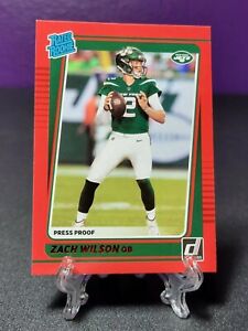 Zach Wilson 2021 Panini Donruss Red Rated Rookie Card SP 💎 NY Jets Press Proof
