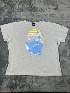 Disney Cinderella Gray Graphic T-Shirt Women’s 2XL Princess Floral Design 2015 - Picture 1 of 11