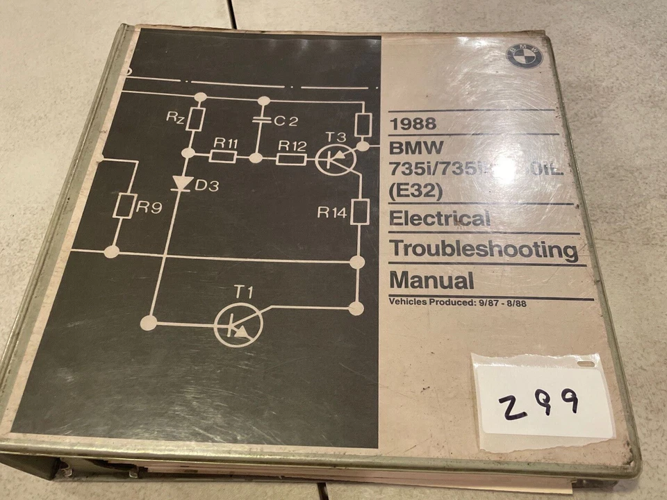 BMW 735i 1988 735iL 750iL (E32) manual eléctrico de solución de problemas OEM  Foto 1 de 4