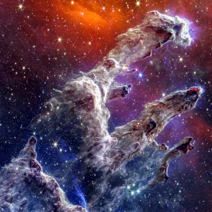 Pillars of Creation Composite James Webb Space Telescope Poster Print 24 x 24 in - Picture 1 of 1