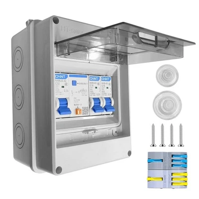 LOMHYVE Sicherungskasten Aufputz,Kleinverteiler Aufputzmit mit fi SchalterBringen AC