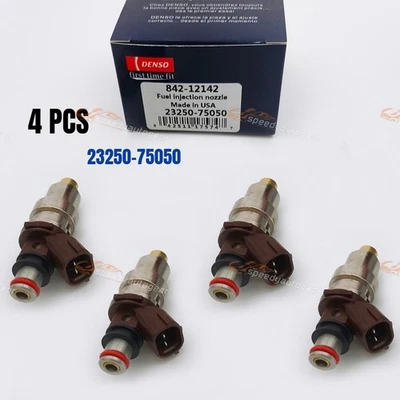 4X DENSO Fuel Injector For 1995-2000 Toyota Tacoma 4Runner T100 2.7L 23250-75050 - Imagem 1 de 4