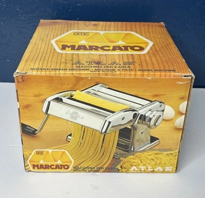 Marcato Atlas 150 Pasta Maker Machine Stainless Steel Made In Italy - Image 1 of 4