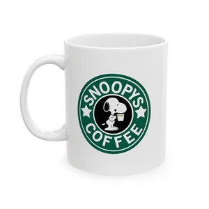 Taza de café Snoopy 11 oz - Linda taza de café de dibujos animados para fanáticos de los cacahuetes - Imagen 1 de 5