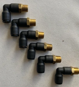 Parker Legris 3109 60 22 DOT Push to Connect  3/8" TUBE X 1/2" NPTM 90 Deg Elbow - Picture 1 of 6