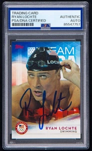 Ryan Lochte signiert 2016 Topps U.S. Olympic Team Hopefuls #50 (PSA) Schwimmen Autogramm - Bild 1 von 2