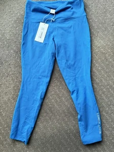 NWT New Lorna Jane Blue Ankle Biter Lotus Tights High Rise Size Medium RRP$100 - Picture 1 of 2
